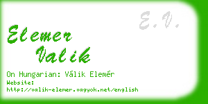 elemer valik business card
